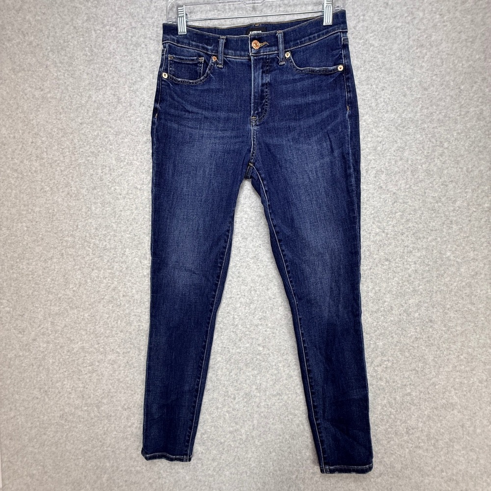 Express Skinny Jeans Women 6R Dark Wash Mid Rise Denim Casual Classic Chic
